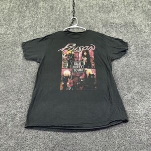 American Classics Shirt Mens Large Black Poison Talk Dirty To Me Graphic Tee